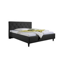POLSTERBETT 200/200 cm,  in Anthrazit,  - Anthrazit/Schwarz, MODERN, Holz/Textil (200/200cm) - Livetastic