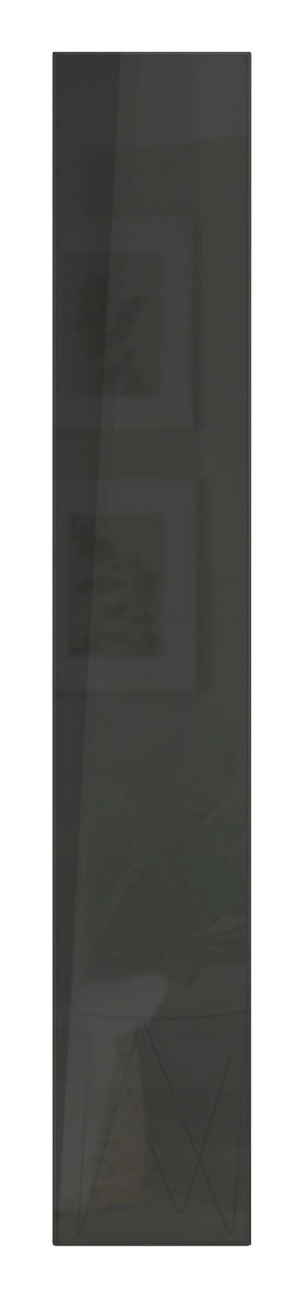 DVERE, antracitová s vysokým leskom, 45,3/234,8/1,8 cm - antracitová s vysokým leskom, Konventionell, kompozitné drevo (45,3/234,8/1,8cm) - Hom`in