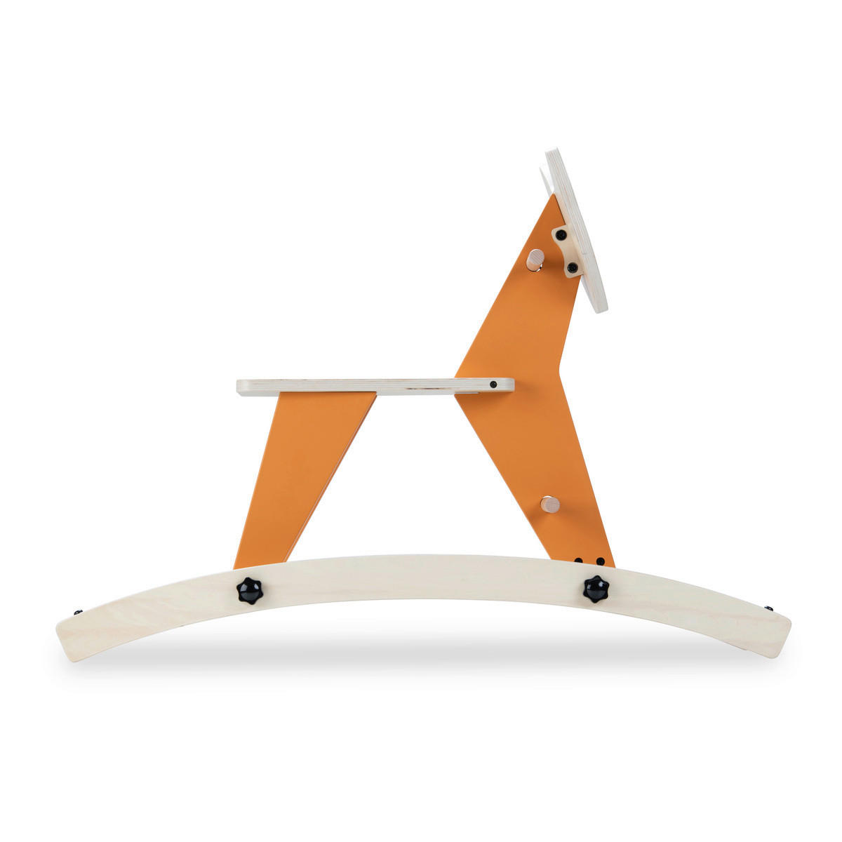 SCHAUKELTIER - Naturfarben/Orange, Basics, Holz (32,5/55/82cm) - Hauck