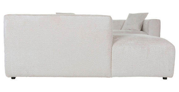 WOHNLANDSCHAFT Creme Chenille - Creme/Schwarz, MODERN, Kunststoff/Textil (178/356/225cm) - Carryhome