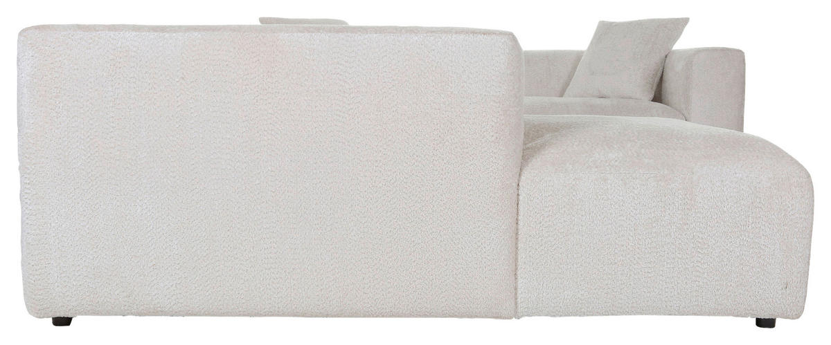WOHNLANDSCHAFT in Chenille Creme  - Creme/Schwarz, Modern, Kunststoff/Textil (178/356/225cm) - Carryhome