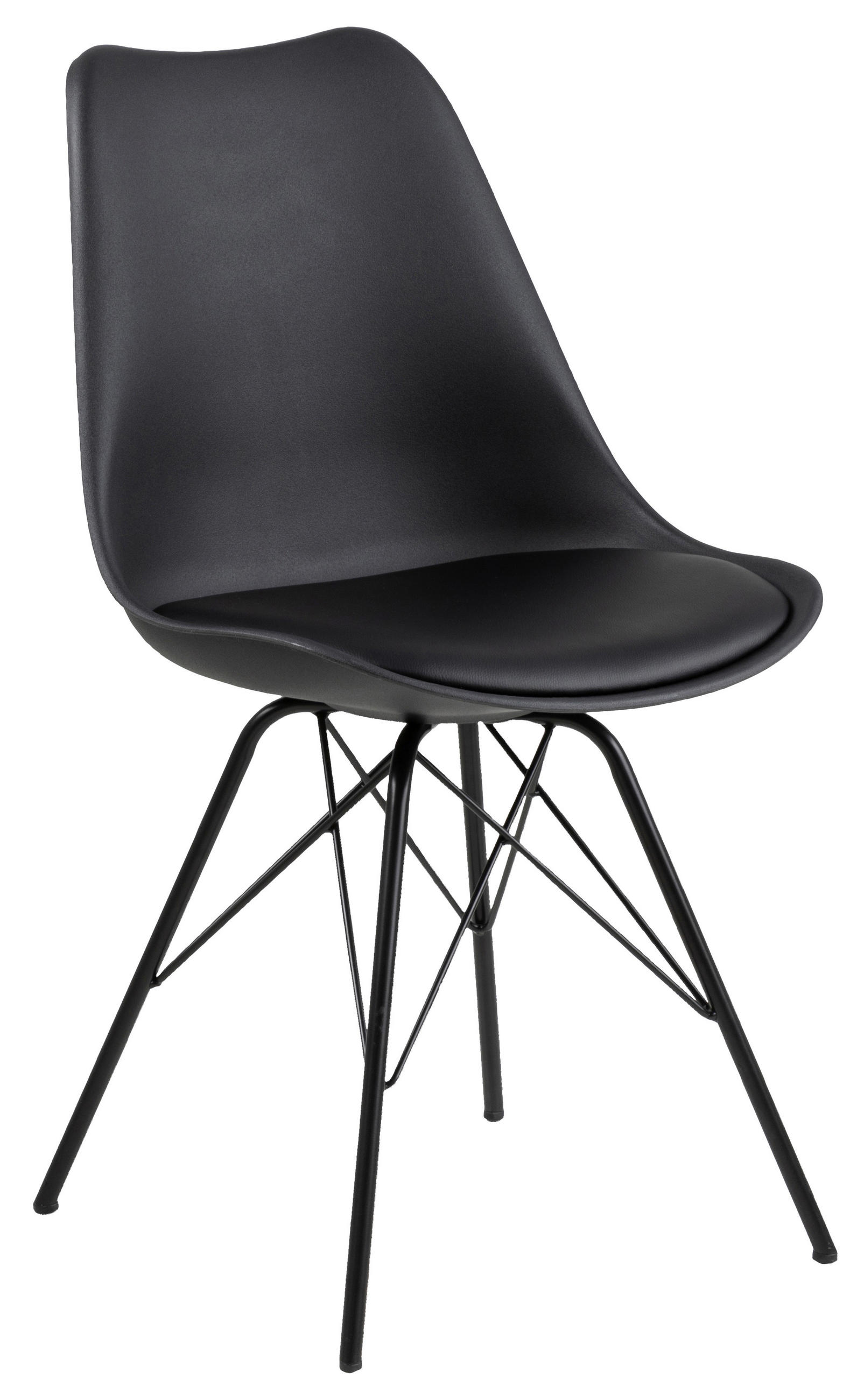 STUHL Schwarz  - Schwarz, Trend, Kunststoff/Textil (48,5/85,5/54cm) - Carryhome