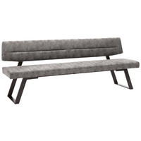 SITZBANK 230/85/58 cm  in Grau  - Schwarz/Grau, Design, Textil/Metall (230/85/58cm) - Dieter Knoll