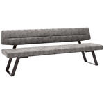 SITZBANK 220/85/58 cm  in Grau  - Schwarz/Grau, Design, Textil/Metall (220/85/58cm) - Dieter Knoll