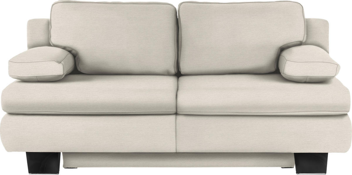 SCHLAFSOFA Macy in Flachgewebe Creme  - Wengefarben/Creme, KONVENTIONELL, Holz/Textil (203/94/100cm) - Novel