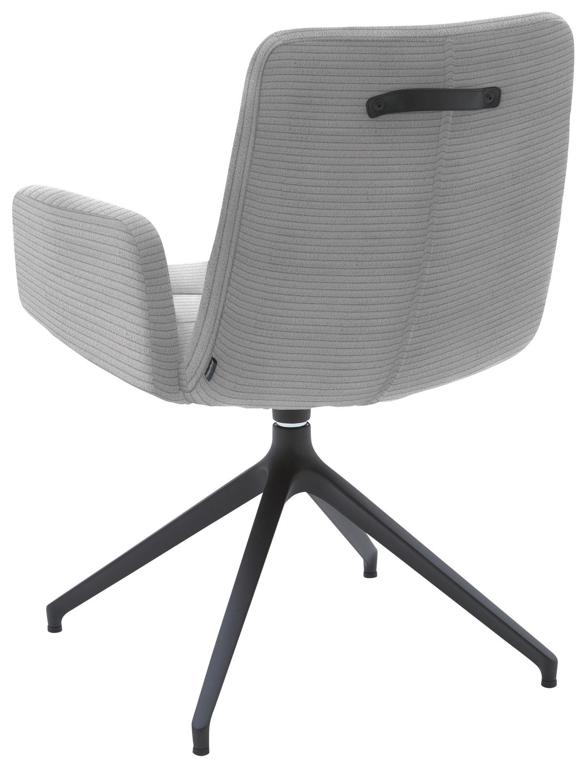 ARMLEHNSTUHL  in Cord  - Schwarz/Grau, Design, Textil/Metall (61/88/66cm) - Dieter Knoll