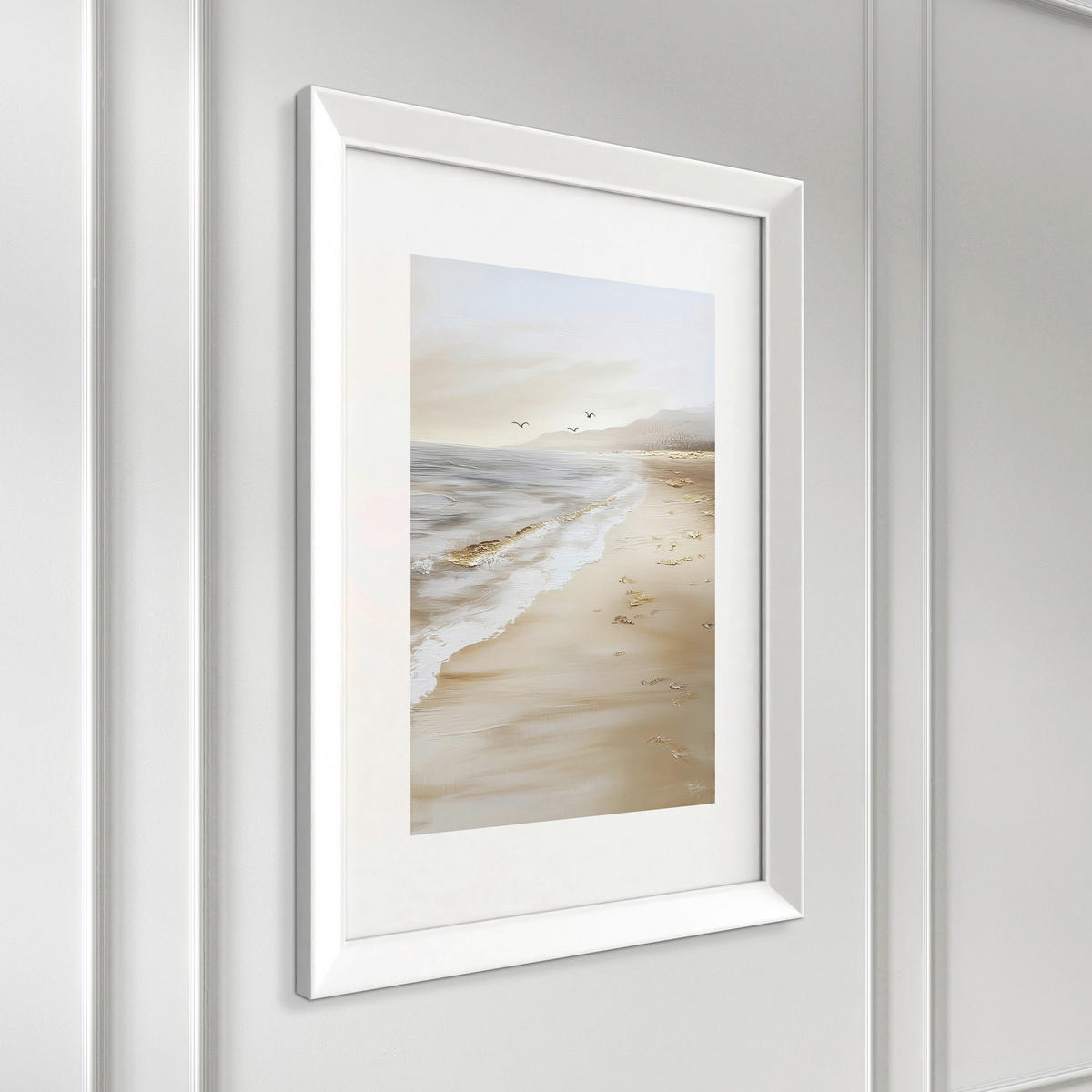 DRUCKGRAFIK Landschaft & Natur, Strand & Meer  - Beige/Weiß, Basics, Holz/Papier (75/56/3cm)