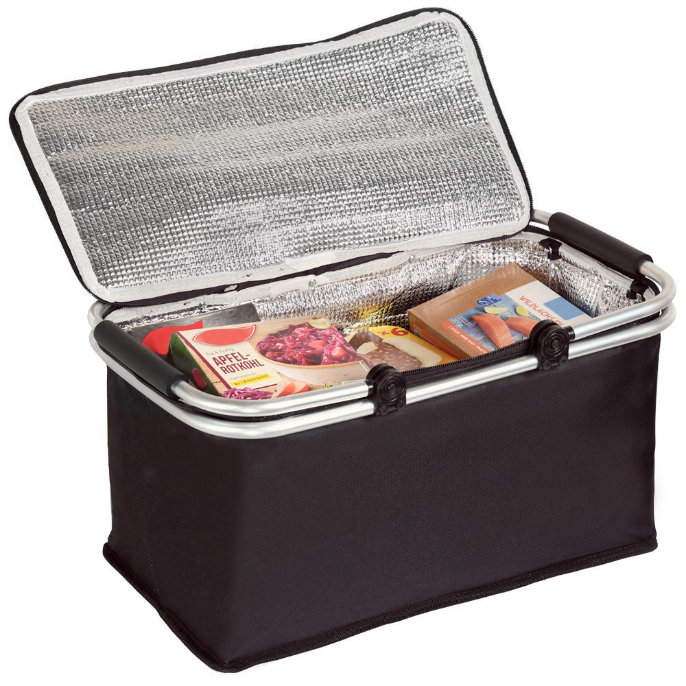 EINKAUFSKORB  - Schwarz, Basics, Textil/Metall (50/29/25.5cm) - Kesper