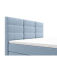 BOXBETT 180/200 cm  in Blau  - Chromfarben/Blau, KONVENTIONELL, Textil/Metall (180/200cm) - Carryhome