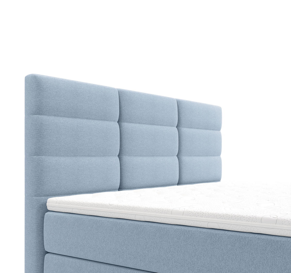 POSTELJA Z VZMETNICO 140 cm   x 200 cm  , tekstil modra  - barve kroma/modra, Konvencionalno, kovina/tekstil (140/200cm) - Carryhome