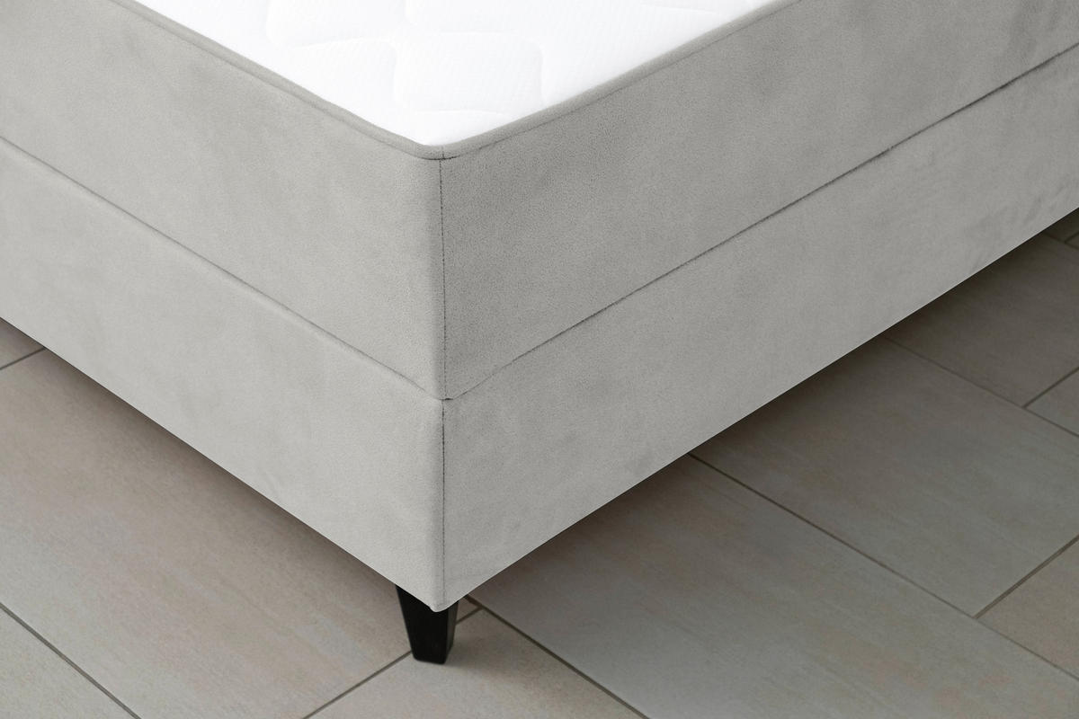 BOXBETT 120/200 cm  in Naturfarben  - Schwarz/Naturfarben, KONVENTIONELL, Kunststoff/Textil (120/200cm) - Carryhome
