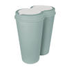 KOŠ ZA OTPAD  2x25 l   - svijetlo zelena/bijela, Basics, plastika (50/55/30cm) - Homeware