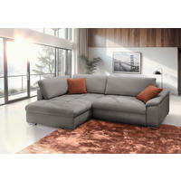 ECKSOFA in Struktur, Chenille Taupe  - Taupe/Rostfarben, Design, Textil/Metall (178/268cm) - Livetastic