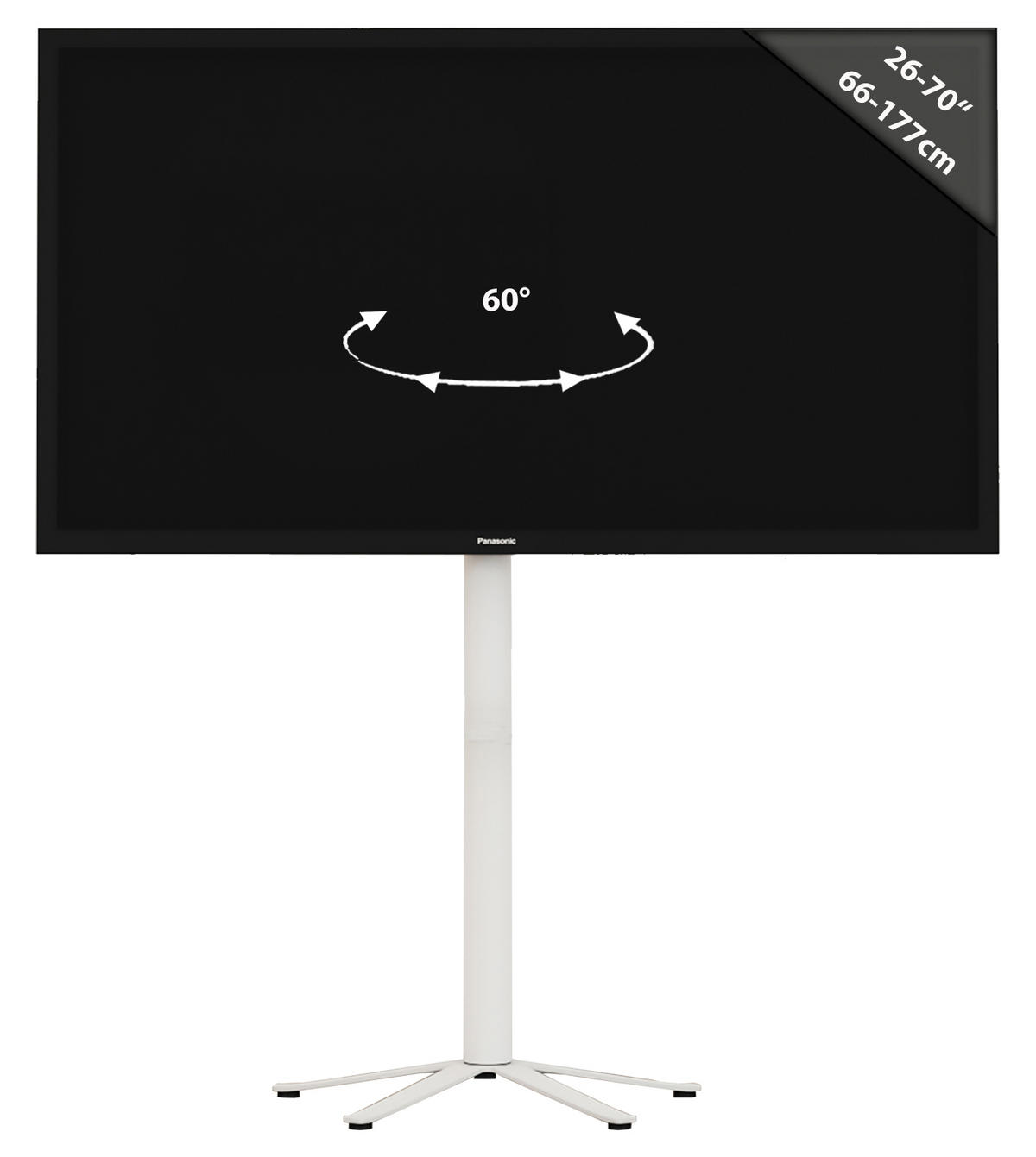 TV-RACK Metall Weiß  - Weiß, Basics, Metall (61,1/100/61,1cm) - MID.YOU