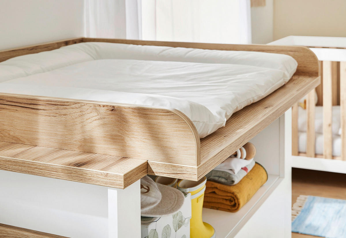 BABYZIMMER LOVA  - Naturfarben/Weiß, Basics, Holz - Pinolino