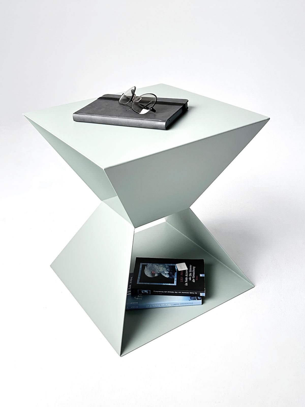 BEISTELLTISCH in Metall 40/40/45 cm  - Salbeigrün, Design, Metall (40/40/45cm)