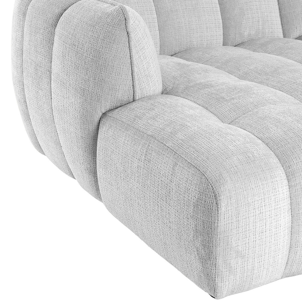 HÖRNSOFFA i chenille ljusgrå  - ljusgrå/svart, Klassisk, textil/plast (172/272cm) - MID.YOU