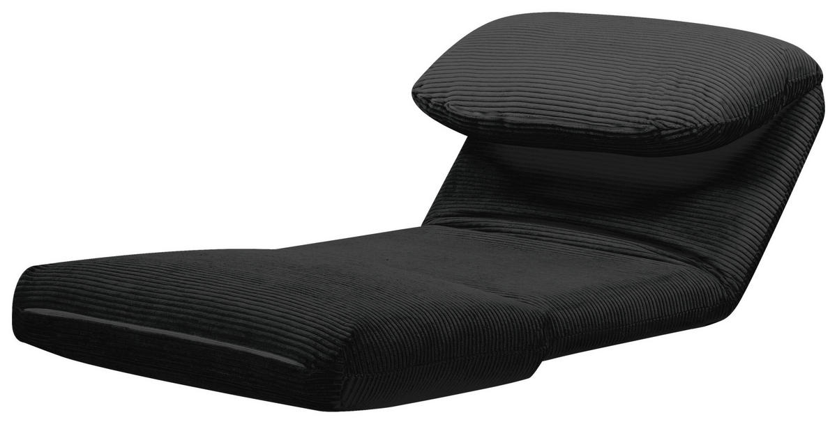 SCHLAFSESSEL in Cord Schwarz  - Schwarz, Design, Textil/Metall (82/58/78cm) - Livetastic