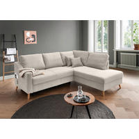 ECKSOFA Valentina Beige Cord  - Beige/Naturfarben, MODERN, Holz/Textil (230/200cm) - Livetastic