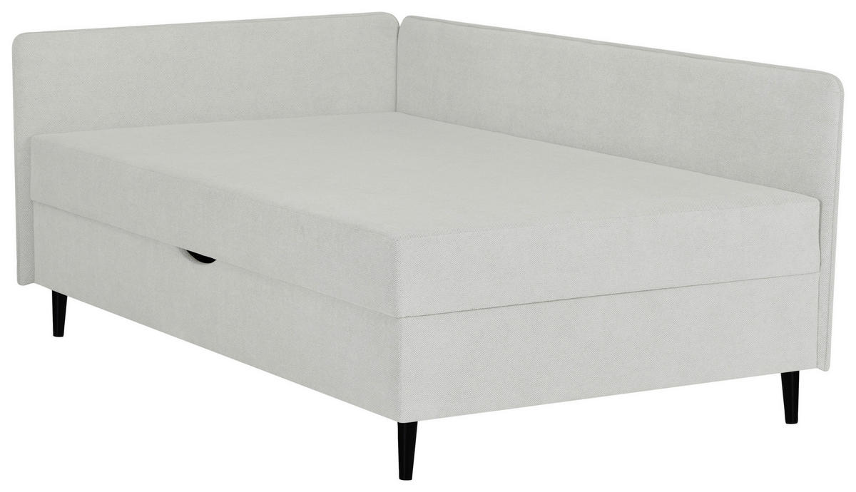 BOXBETT 90/200 cm  in Grau  - Grau, KONVENTIONELL, Textil (90/200cm) - P & B