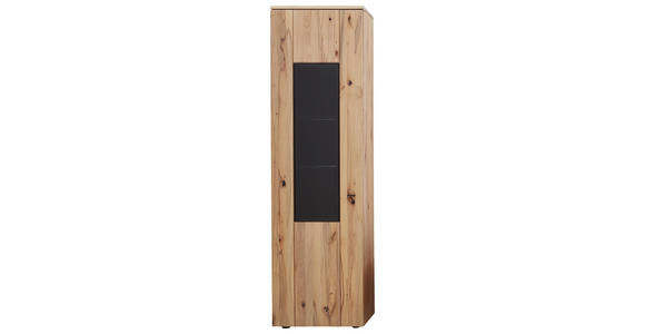 VITRINE in massiv Kernbuche Buchefarben - Anthrazit/Buchefarben, Natur, Glas/Holz (60/213/39cm) - Valnatura