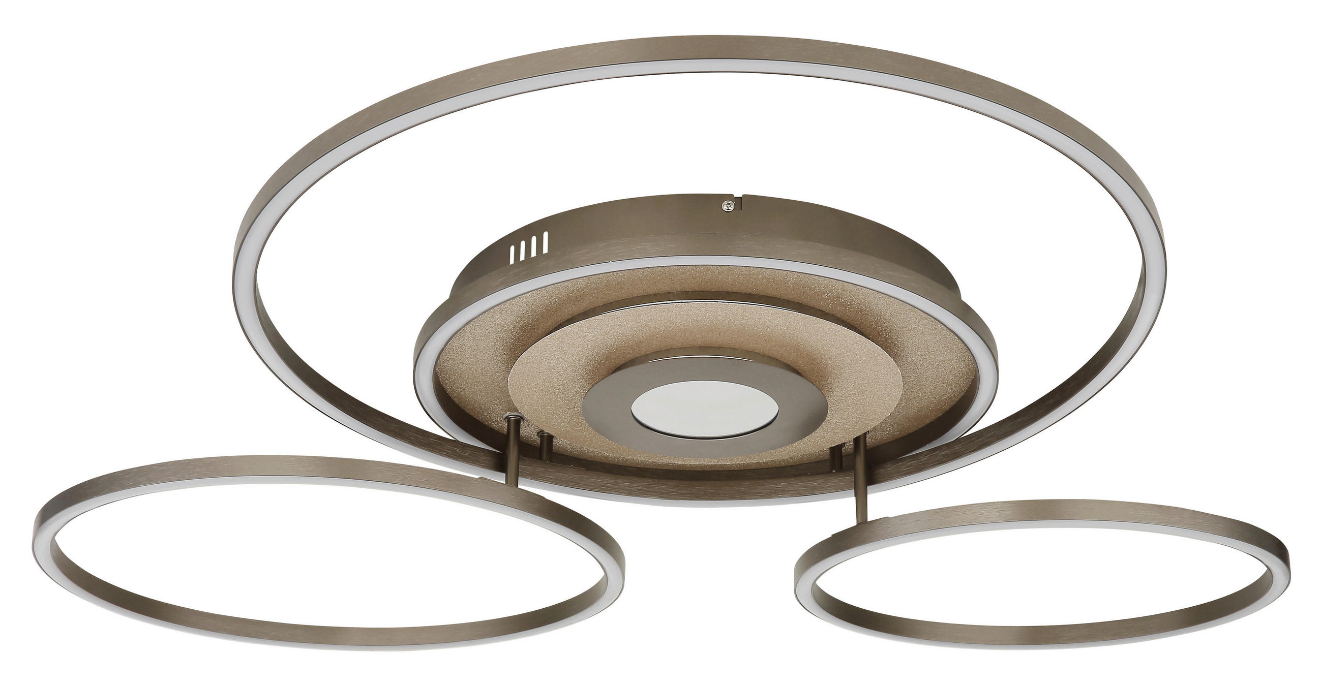 LED-DECKENLEUCHTE Miles 99,2/80,8/13,5 cm  - Champagner/Goldfarben, Design, Kunststoff/Metall (99,2/80,8/13,5cm)
