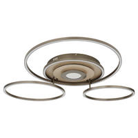 LED-DECKENLEUCHTE Miles 99,2/80,8/13,5 cm  - Champagner/Goldfarben, Design, Kunststoff/Metall (99,2/80,8/13,5cm)