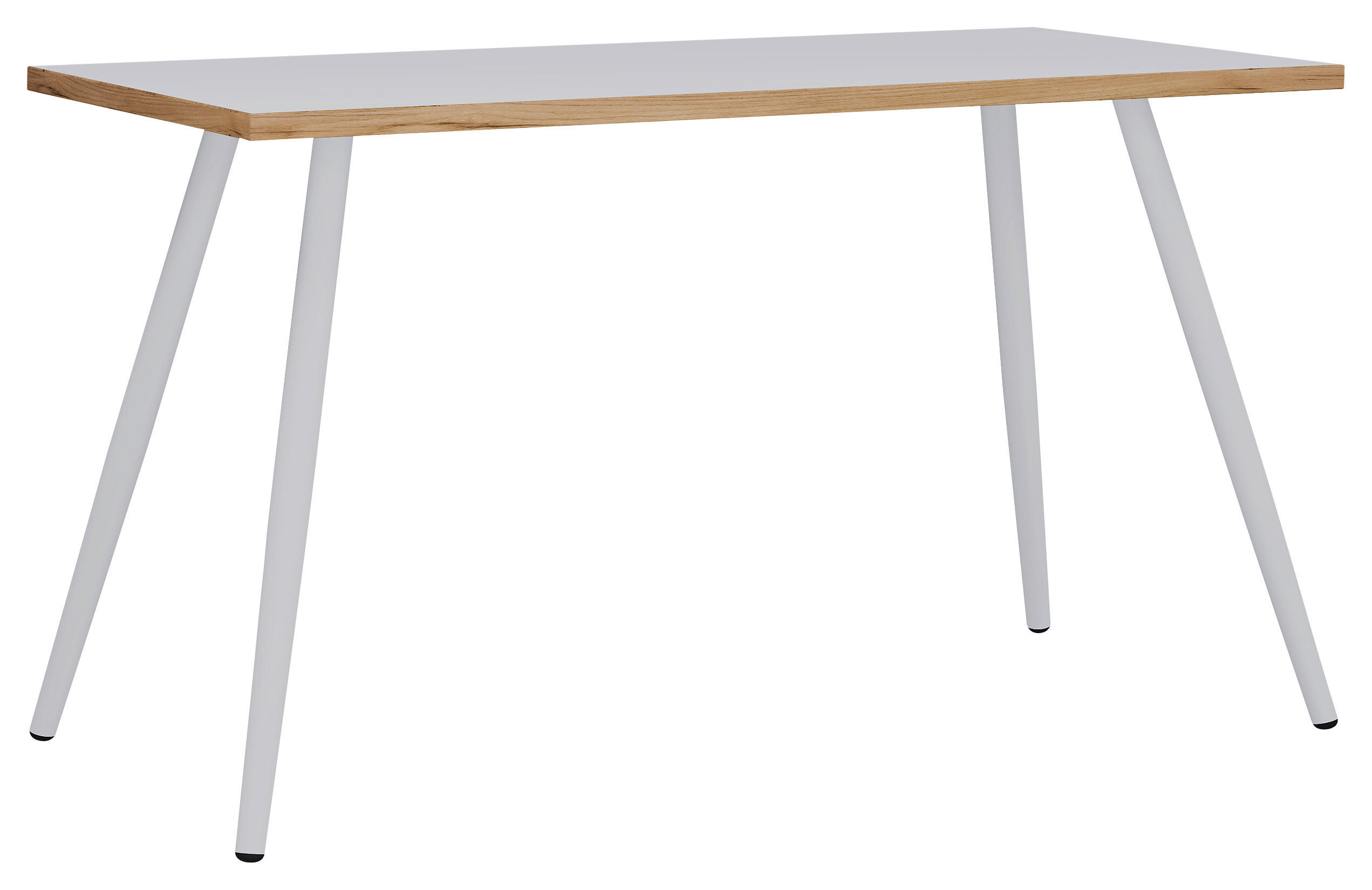 Schreibtisch Salia Weiß, Eiche Dekor L: 110 Cm