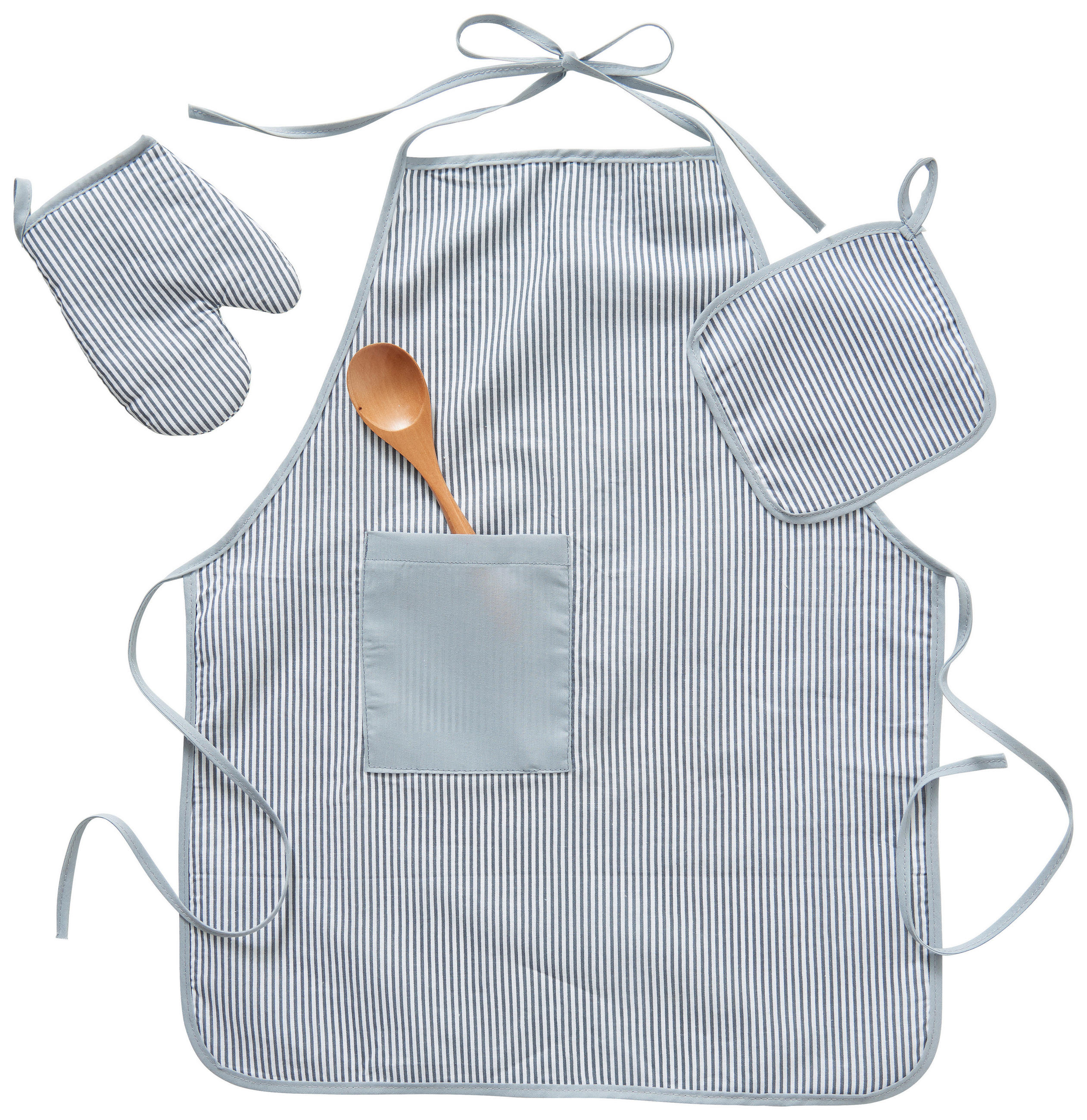 DĚTSKÉ KUCHYŇSKÉ NÁČINÍ - šedá, Basics, dřevo/textil - My Baby Lou