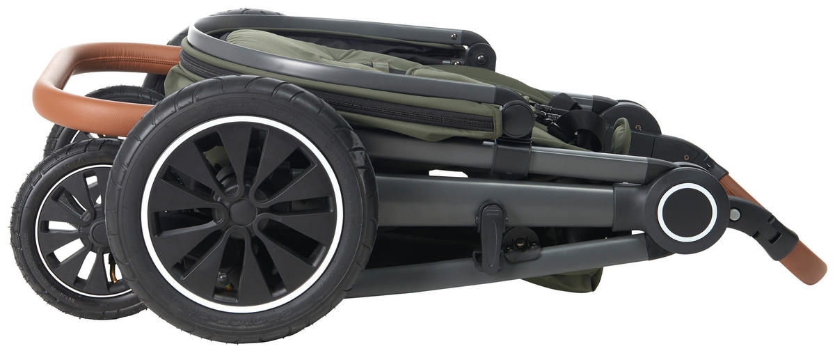 BUGGY Smart  - Schwarz/Olivgrün, Trend, Textil/Metall (115/56/105cm) - Jimmylee