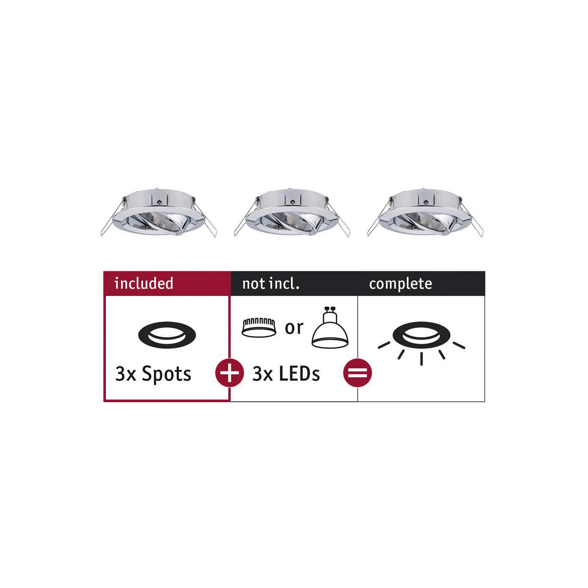 DECKENLEUCHTE 8,4 cm  - Chromfarben/Alufarben, Basics, Metall (8,4cm) - Paulmann