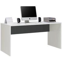 PSACÍ STŮL, antracitová, bílá, 160/67/76 cm - bílá/antracitová, Basics, kompozitní dřevo (160/67/76cm) - Hom`in