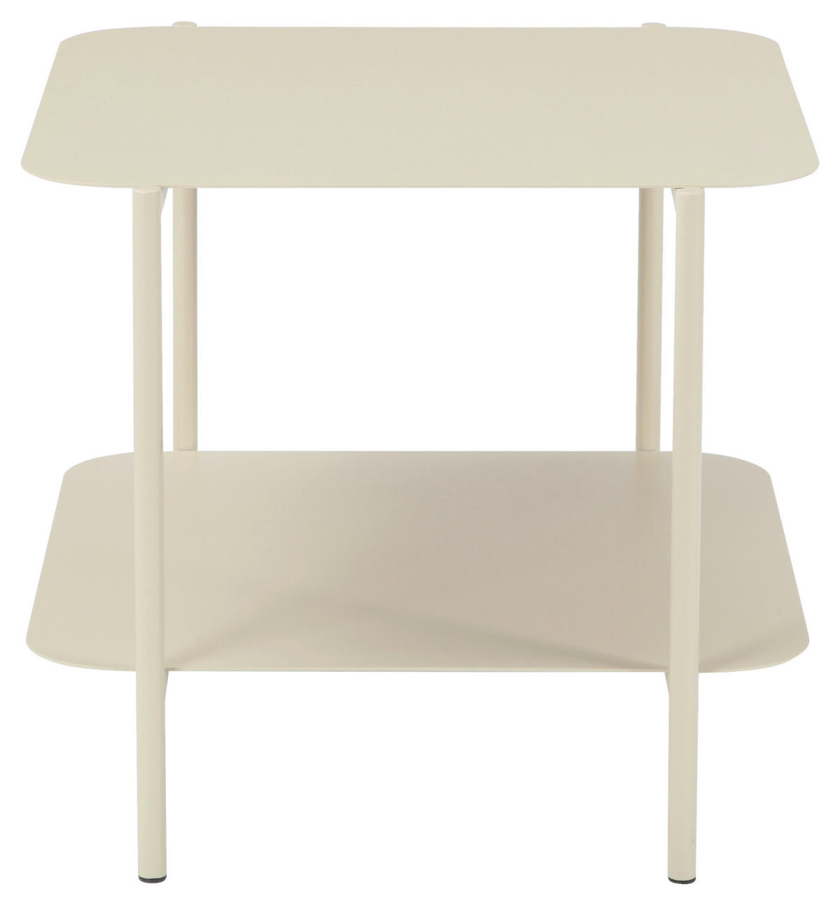 BEISTELLTISCH 48,4/45/40 cm Creme quadratisch  - Creme, Design, Metall (48,4/45/40cm) - Carryhome