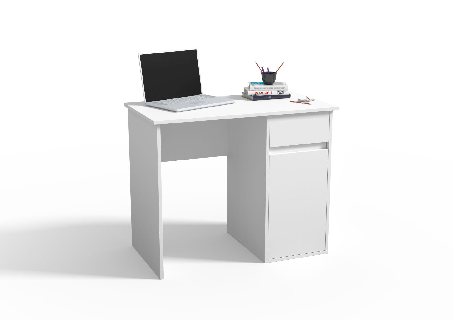 PISAĆI STOL  bijela  drvni materijal  - bijela, Moderno, drvni materijal (92/75/50cm)