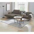 ECKSOFA  in Echtleder Graubraun  163/305 cm  - Eichefarben/Graubraun, Design, Leder/Holz (163/305cm) - Novel