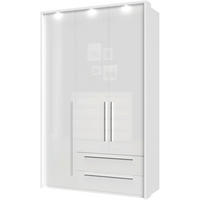 ORMAR SA KLASIČNIM VRATIMA bela, bela visoki sjaj  142/226/60 cm  - bela visoki sjaj/bela, Dizajnerski, pločasti materijal/plastika (142/226/60cm)