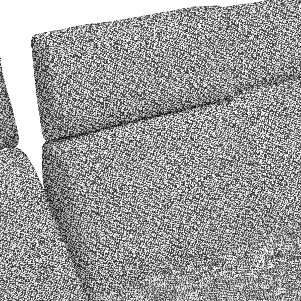 ECKSOFA in Flachgewebe Anthrazit, Weiß  239/270 cm  - Anthrazit/Schwarz, Design, Textil/Metall (239/270cm) - Koinor