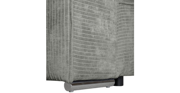 BIGSOFA Flachgewebe Naturfarben - Chromfarben/Naturfarben, KONVENTIONELL, Textil/Metall (256/68/122cm) - Carryhome