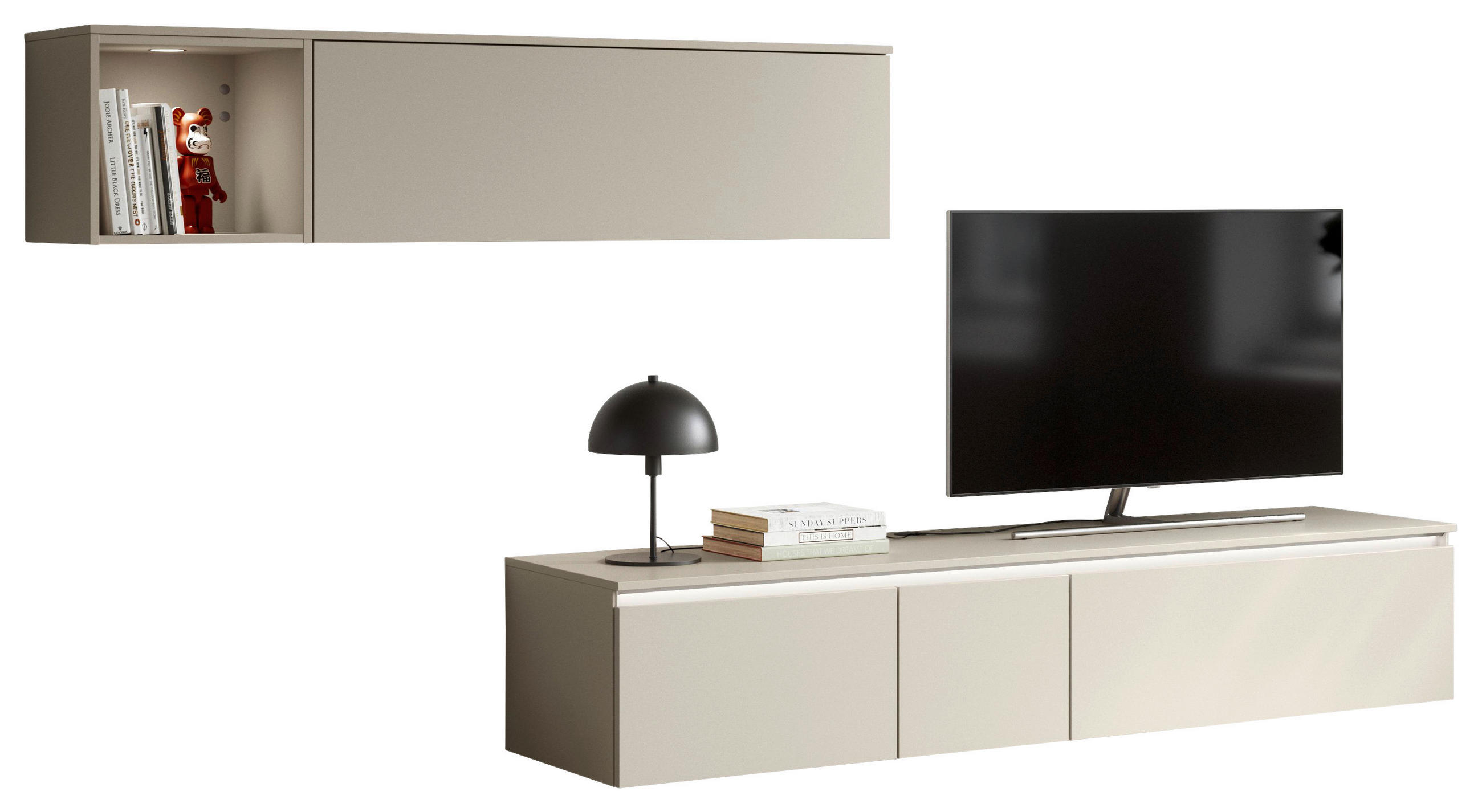 WOHNWAND  in Sandfarben  300/170/48,5 cm  - Sandfarben, Design, Holzwerkstoff (300/170/48,5cm) - Celina Home