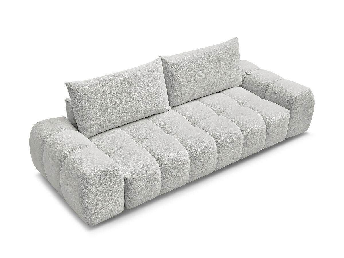 3-SITZER-SOFA EVEREST Flachgewebe Hellgrau  - Hellgrau/Schwarz, MODERN, Kunststoff/Textil (278/90/115cm)