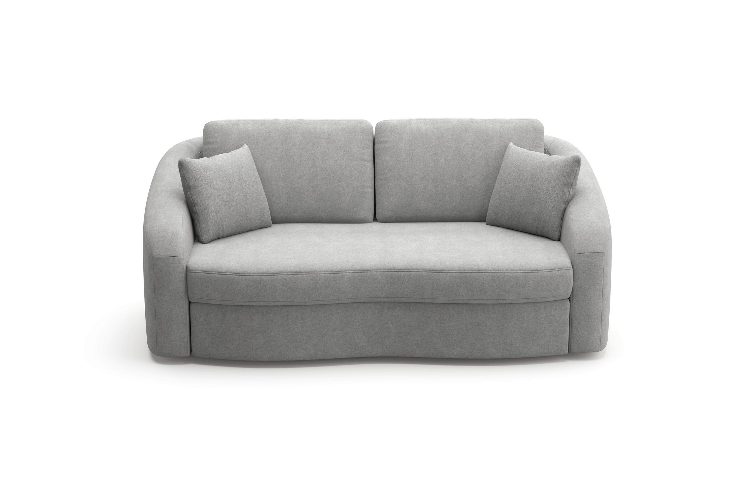 2,5-SITZER in Mikrofaser Grau  - Schwarz/Grau, Modern, Kunststoff/Textil (196/88/107cm) - Sit & More