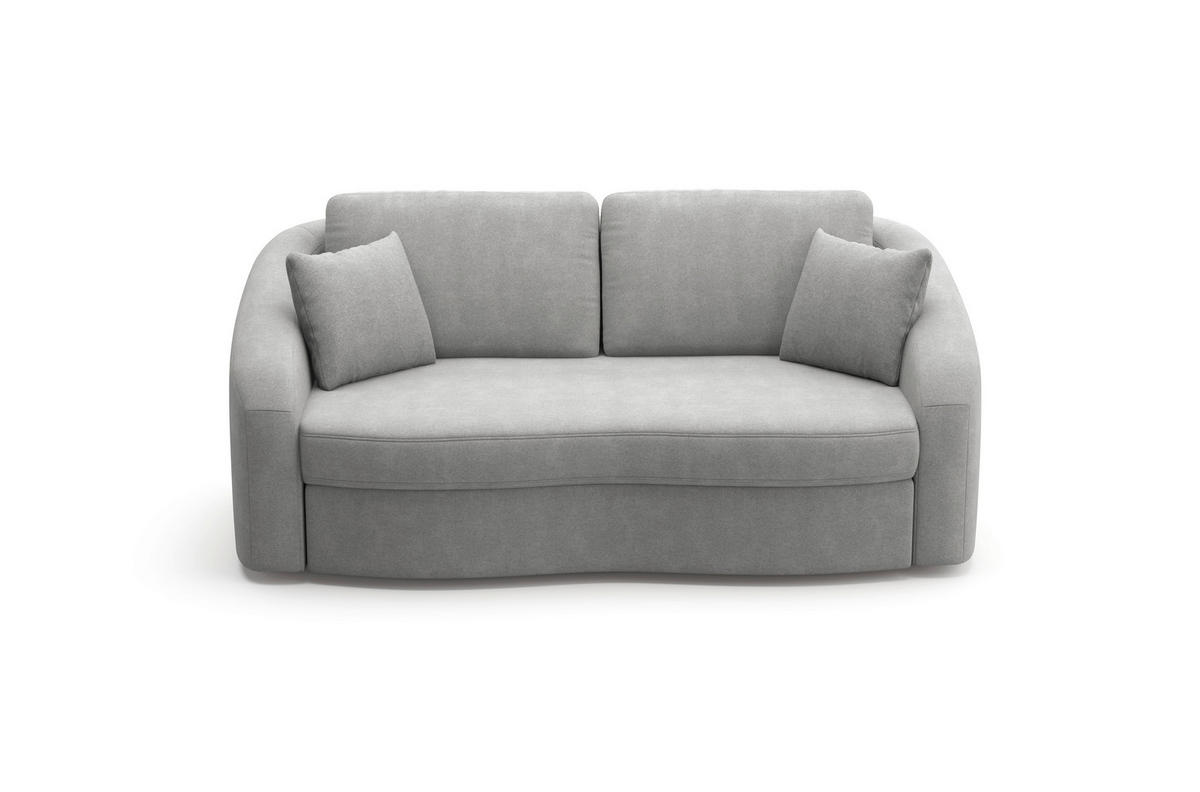 2,5-SITZER Mikrofaser Grau  - Schwarz/Grau, MODERN, Kunststoff/Textil (196/88/107cm) - Sit & More