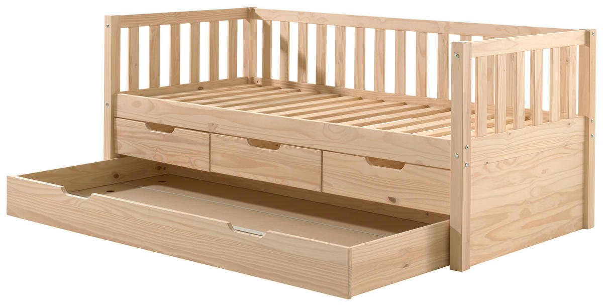 AUSZIEHBETT 90/200 cm  in Kieferfarben  - Kieferfarben, MODERN, Holz/Holzwerkstoff (90/200cm) - MID.YOU