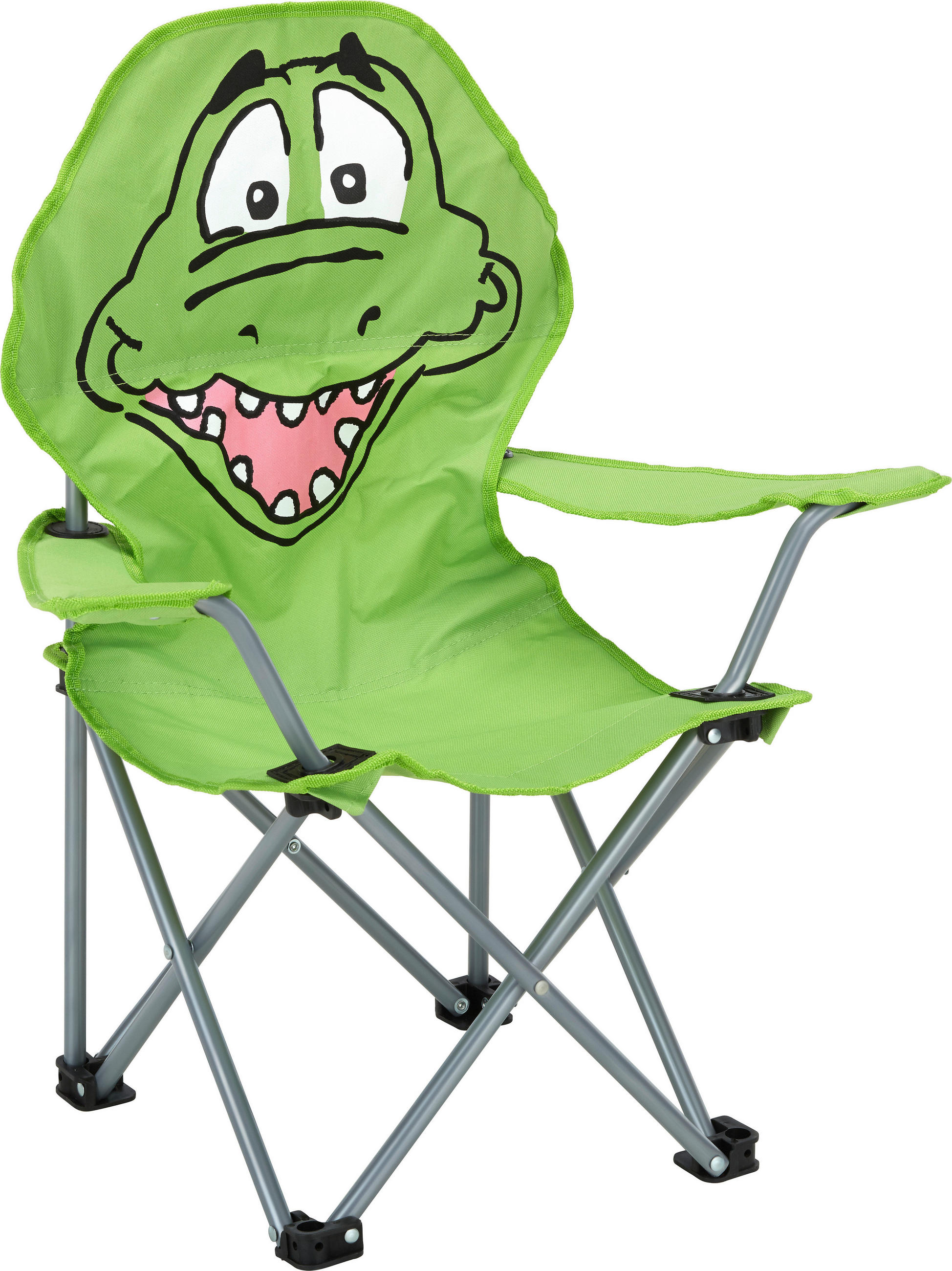 Kindersessel Linda Grün Krokodil Stahl/textil Klappbar