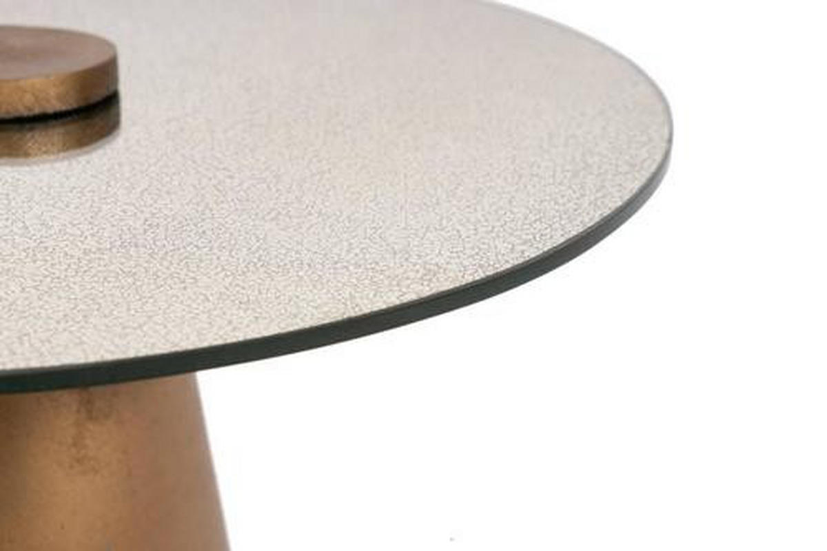 PRÍRUČNÝ STOLÍK, mosadzná - mosadzná, Basics, kov/sklo (40/42,5cm)