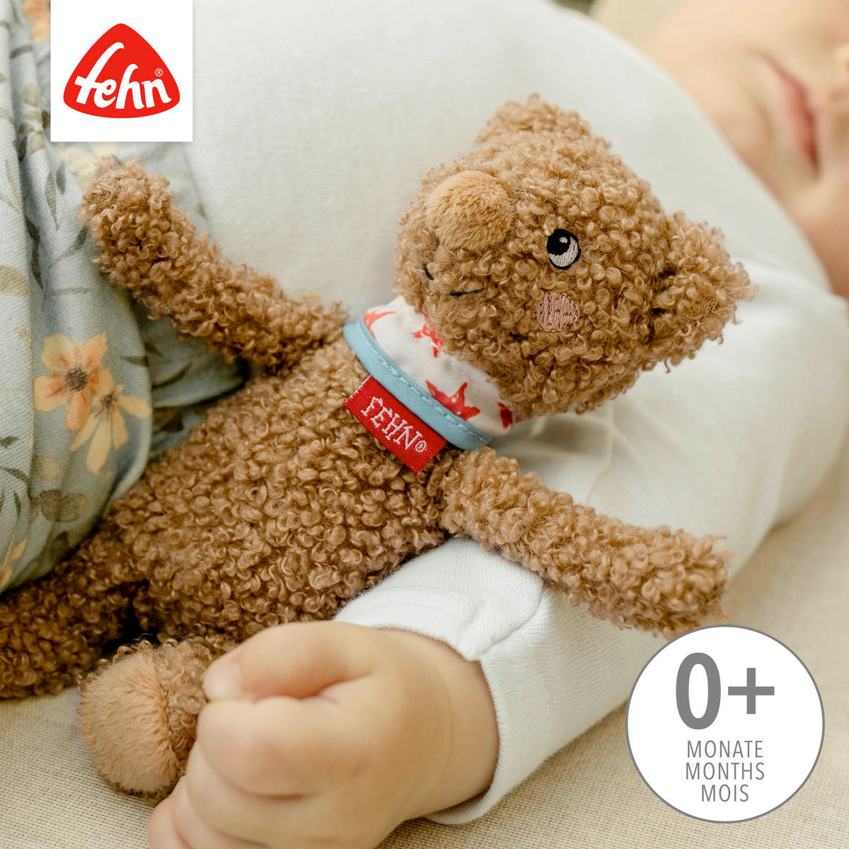 KUSCHELTIER Bär Fred  - Hellbraun, Basics, Textil (18,5/7/5,4cm) - Fehn