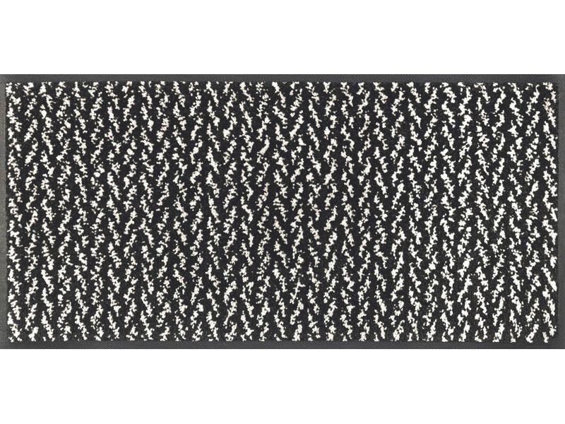 LÄUFER 35/75 cm  - Schwarz/Weiß, Basics, Kunststoff/Textil (35/75cm) - wash+dry