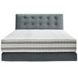 BOXSPRINGBETT 160/200 cm  in Grau  - Grau, KONVENTIONELL, Holz/Textil (160/200cm) - Dieter Knoll