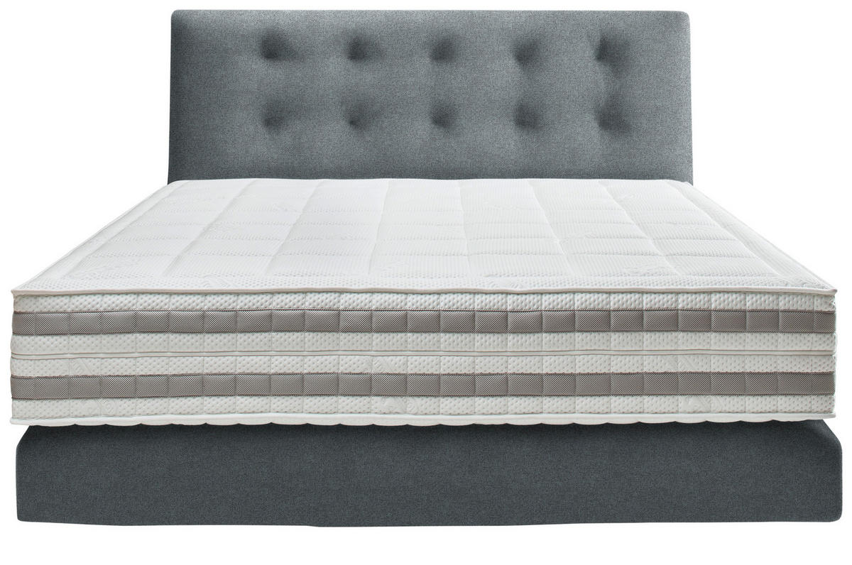 BOXSPRINGBETT 200/200 cm  in Grau  - Grau, Konventionell, Holz/Textil (200/200cm) - Dieter Knoll
