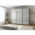 SCHWEBETÜRENSCHRANK  in Grau, Schwarz  - Chromfarben/Schwarz, KONVENTIONELL, Glas/Holzwerkstoff (242/223/68cm) - Novel